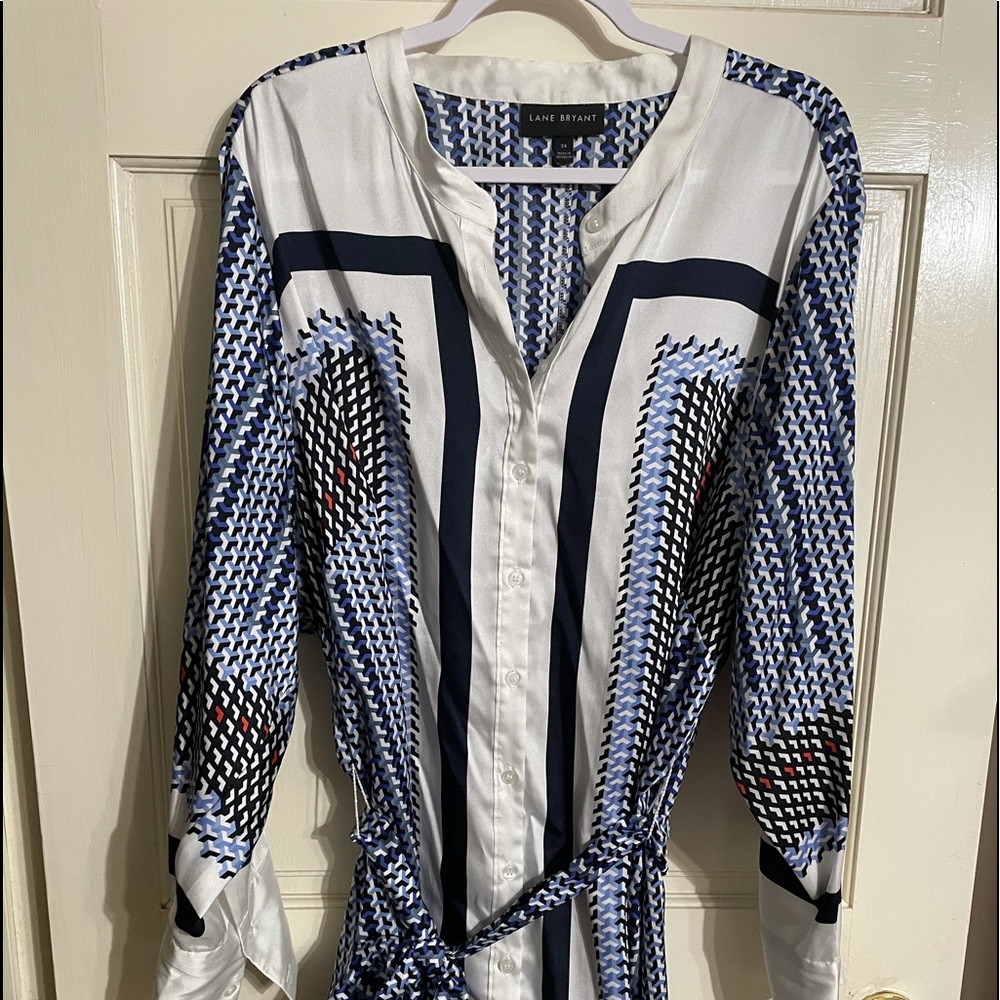 Lane Bryant tie blouse